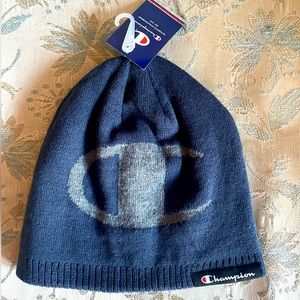 Cute Navy Knit Champion Beanie